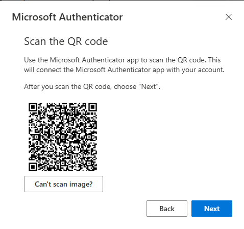 microsoft authenticator qr code screen