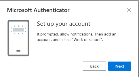 set up account screen