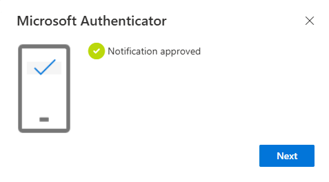 microsoft authenticator added successfully message