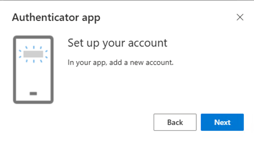 set up your account screen